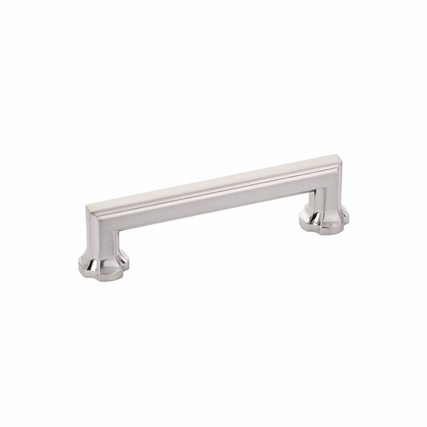 Schaub 4in Center to Center Empire Cabinet Pull Brushed Nickel Finish - 877-BN