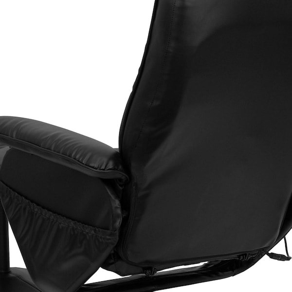 Flash Furniture Black LeatherSoft Massaging Recliner and Ottoman - BT-7600P-MASSAGE-BK-GG
