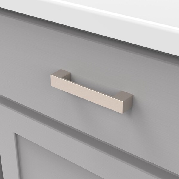 Heritage Designs Contemporary Pull 334 Inch 96mm Center to Center Satin Nickel Finish, 10PK - R078430SNX10B