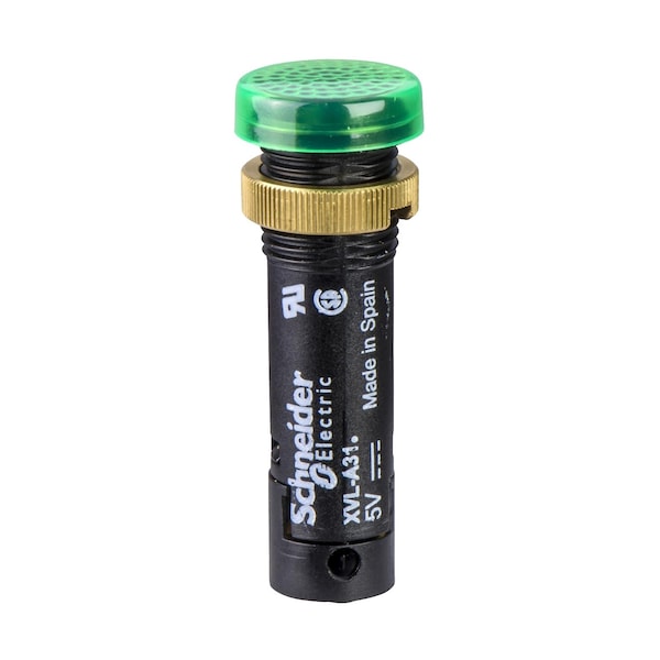 Piloto luminoso de Schneider Electric, Harmony XVL, plástico, verde, 12mm, LED cubierto, 12V CC - XVLA323