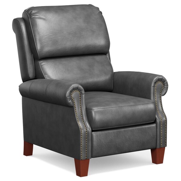 Fine-Line Alexander Pushback Leather Recliner Chair Dark Gray - FI3200401
