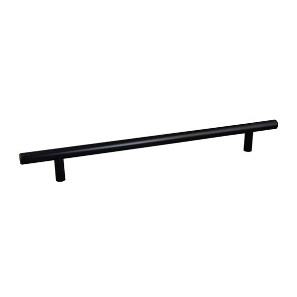 Pride Industrial 12in Bar Cabinet Pull with 9in Center to Center Matte Black Finish - P112BK