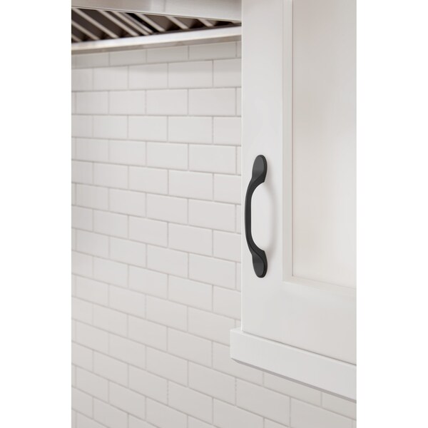 Amerock Ravino 3 in 76 mm Center-to-Center Matte Black Cabinet Pull - BP21935FB