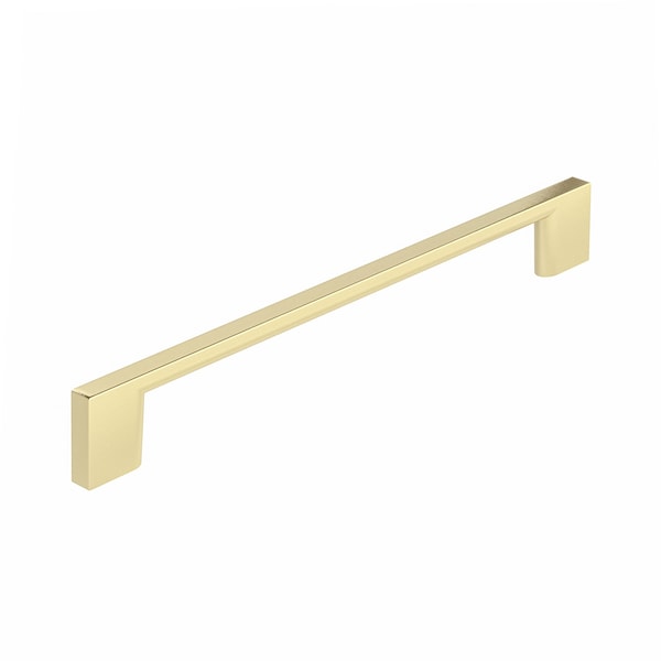 Richelieu 7 9/16 in (192 mm) Center-to-Center Satin Brass Contemporary Drawer Pull - BP8160192160