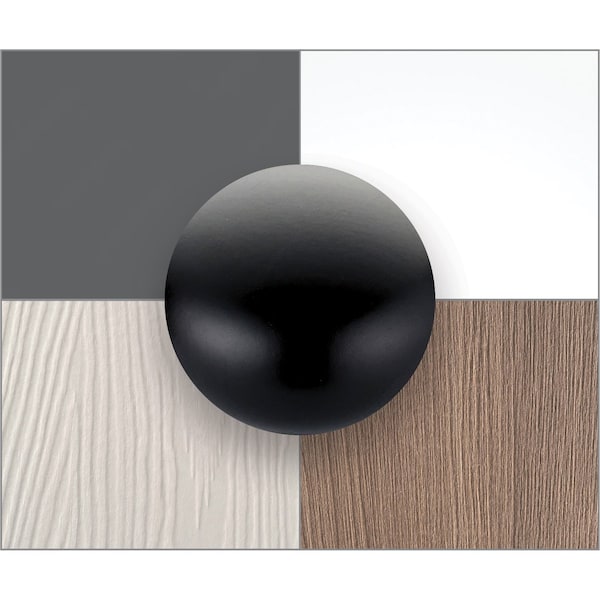 Richelieu 6 5/16 in (160 mm) Center-to-Center Matte Black Contemporary Cabinet Pull - BP8160160900