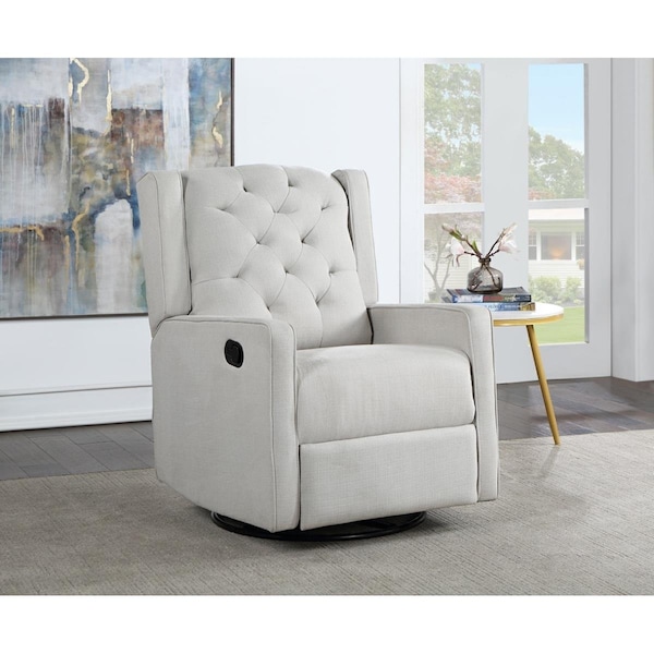 Afg Baby Furniture Ava Manual Swivel Glider Recliner Chair, Gray - GR717G
