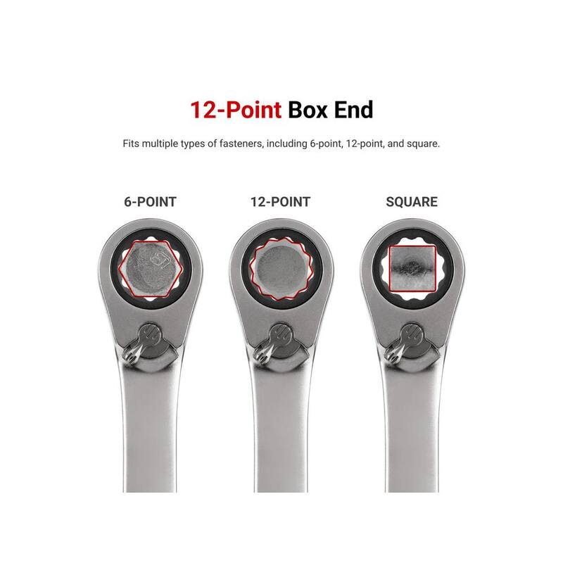 TEKTON 12 mm Reversible 12-Point Ratcheting Combination Wrench - WRC23412
