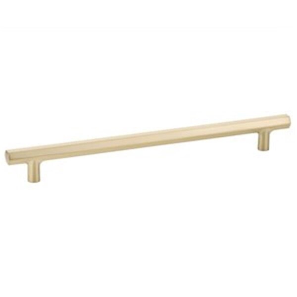 Patioplus 10 in. Center to Center Mod Hex Cabinet Pull, Satin Brass - PA2046439