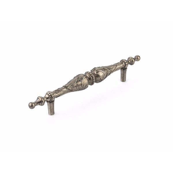 Schaub 8in Center to Center Symphony Cantata Cabinet Pull Monticello Silver Finish - 997-MSL