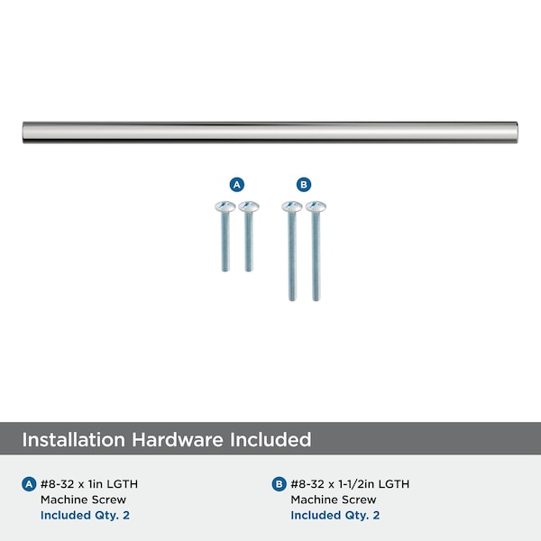 Amerock Versa 10-1/16 inch 256mm Center-to-Center Polished Chrome Cabinet Pull - BP5553226