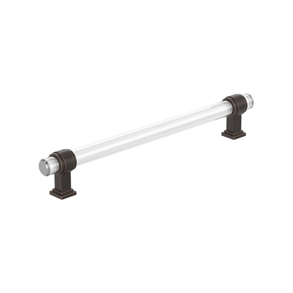 Amerock Glacio 8 inch 203mm Center-to-Center Clear/Oil Rubbed Bronze Cabinet Pull - BP36661CORB