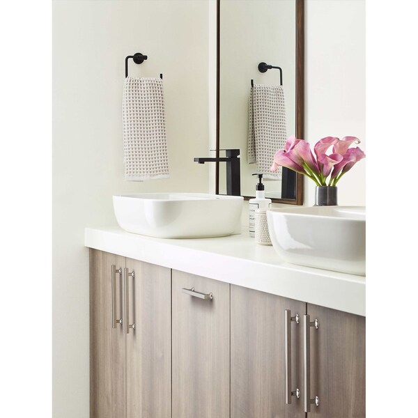 Amerock Everett 7-9/16 inch 192mm Center-to-Center Polished Nickel Cabinet Pull - BP37107PN