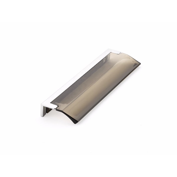 Schaub 5-1/16in Center to Center Positano Arch Smoke Cabinet Edge Pull Polished Chrome Finish - 324-26-SM