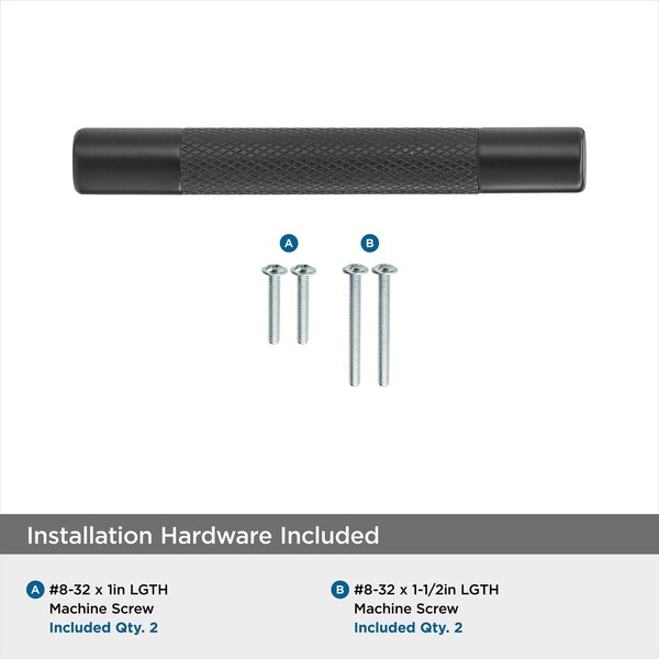 Amerock Bronx 3 in & 3-3/4 in 76mm & 96 mm Center-to-Center Black Bronze Cabinet Pull - BP36557BBR