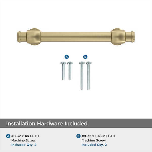 Amerock Winsome 3-3/4 inch 96mm Center-to-Center Golden Champagne Cabinet Pull - BP36766BBZ