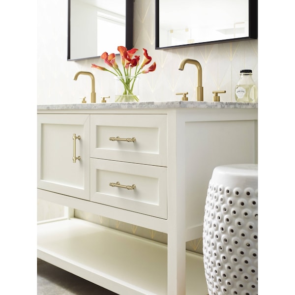 Amerock Winsome 3-3/4 inch 96mm Center-to-Center Golden Champagne Cabinet Pull - BP36766BBZ