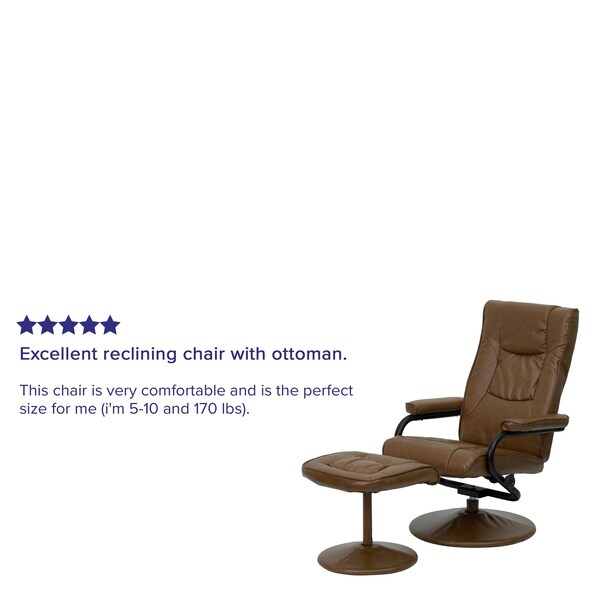 Flash Furniture Palimino LeatherSoft Recliner & Ottoman - BT-7862-PALIMINO-GG