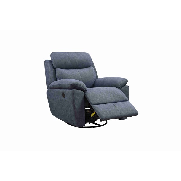 Moootto Electric Power Swivel Glider Rocker Recliner Chair with USB Charge Port - TBZOLS2754PSBUSS