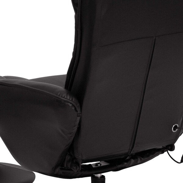 Flash Furniture Black LeatherSoft Massaging Recliner w/Side Pocket - BT-7672-MASSAGE-BK-GG