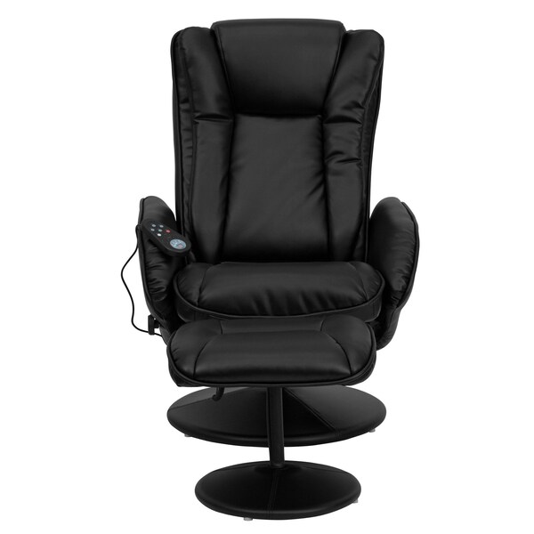 Flash Furniture Black LeatherSoft Massaging Recliner w/Side Pocket - BT-7672-MASSAGE-BK-GG