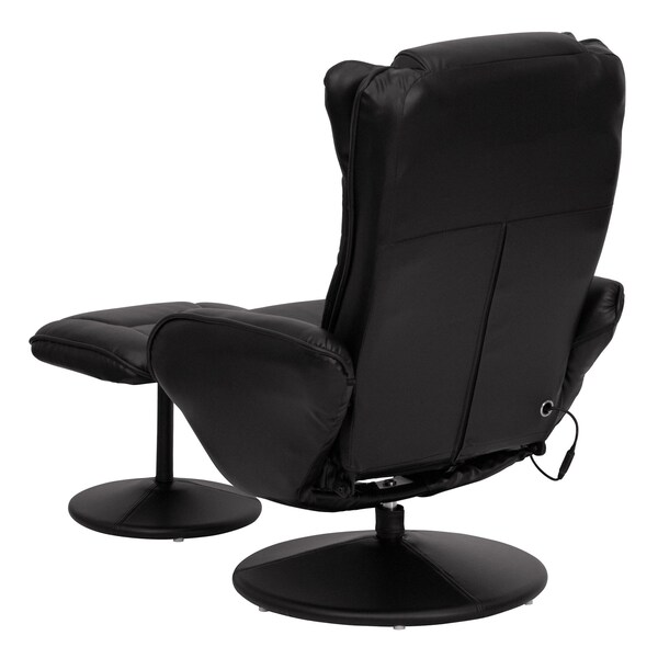 Flash Furniture Black LeatherSoft Massaging Recliner w/Side Pocket - BT-7672-MASSAGE-BK-GG
