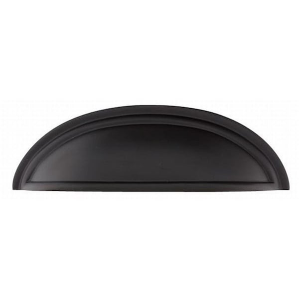 Patioplus 3 in. Center to Center Cup Cabinet Pull, Flat Black - PA2006802
