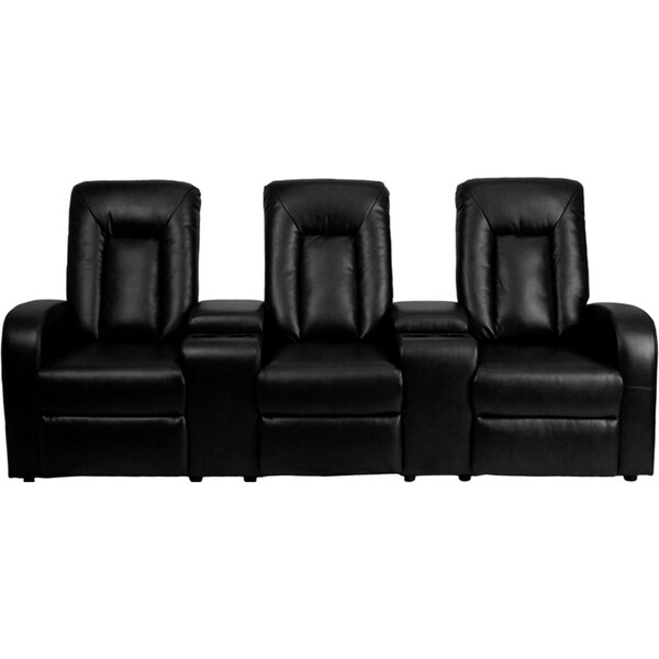 Flash Furniture Recliner, 38" to 68" x 43-1/2", Upholstery Color: Black, Series: Eclipse - BT-70259-3-BK-GG