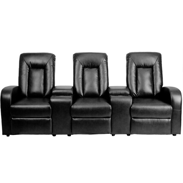 Flash Furniture Recliner, 38" to 68" x 43-1/2", Upholstery Color: Black, Series: Eclipse - BT-70259-3-BK-GG