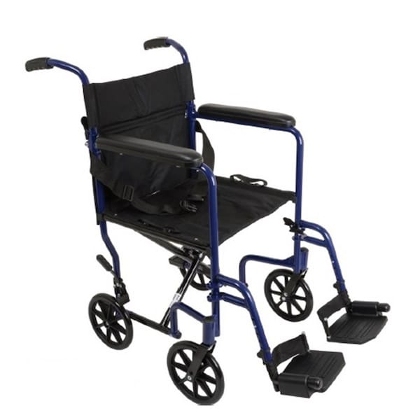 Roscoe Medical 19 in. Aluminum with Swing Away Footrests, Blue - TCA1916BL