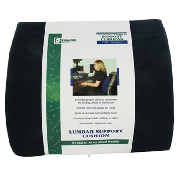 Essential Medical Supply Inc Essential Medical F1412 Lumbar Cushion with strap - Navy - F1412