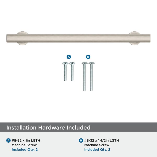 Amerock Everett 7-9/16 inch 192mm Center-to-Center Satin Nickel Cabinet Pull - BP37107G10