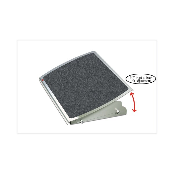 3M Adjustable Steel Footrest, Nonslip Surface, 22w x 14d x 4-3/4h, Black/Charcoal - FR530CB
