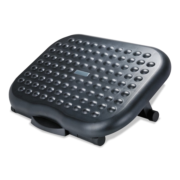 Alera Relaxing Adjustable Footrest, 13.75w x 17.75d x 4.5 to 6.75h, Black - ALEFS212