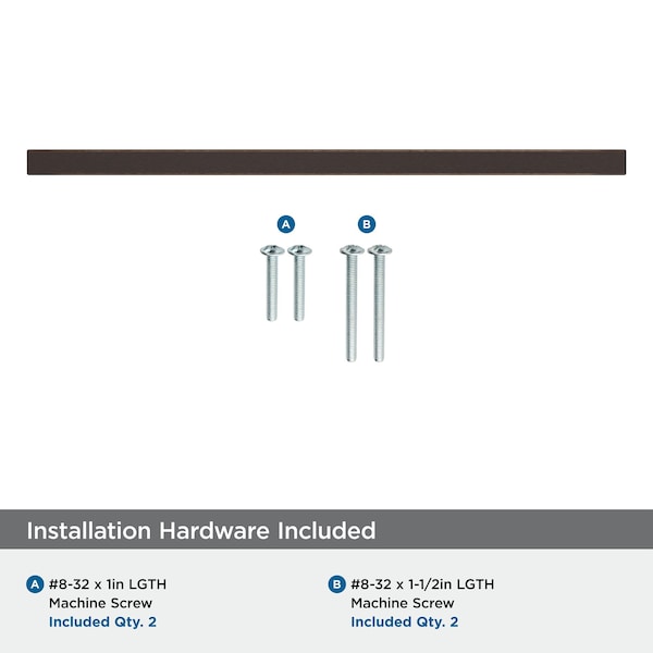 Amerock Cyprus 10-1/16 inch 256mm Center-to-Center Oil-Rubbed Bronze Cabinet Pull - BP26210ORB