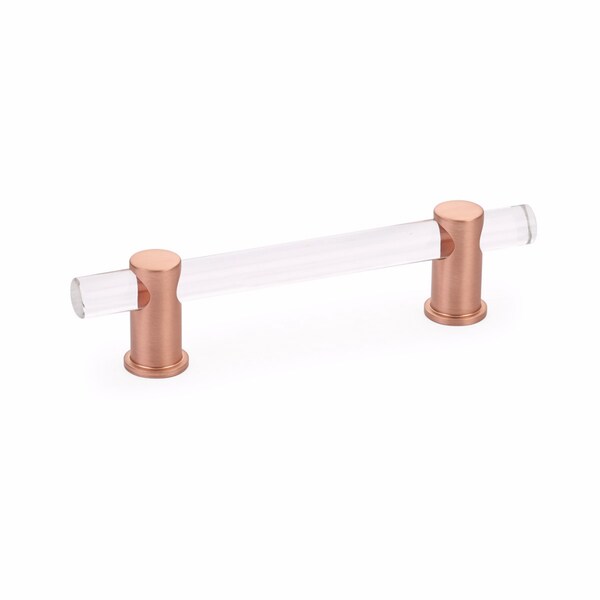 Schaub 4in Center to Center Lumiere Cabinet Pull Brushed Rose Gold Finish - 404-BRG
