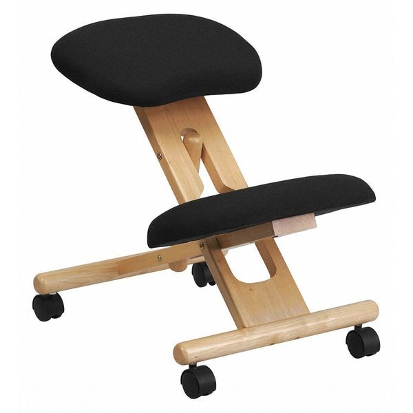 Flash Furniture Mobile Wood Kneeler Chair, Black - WL-SB-210-GG
