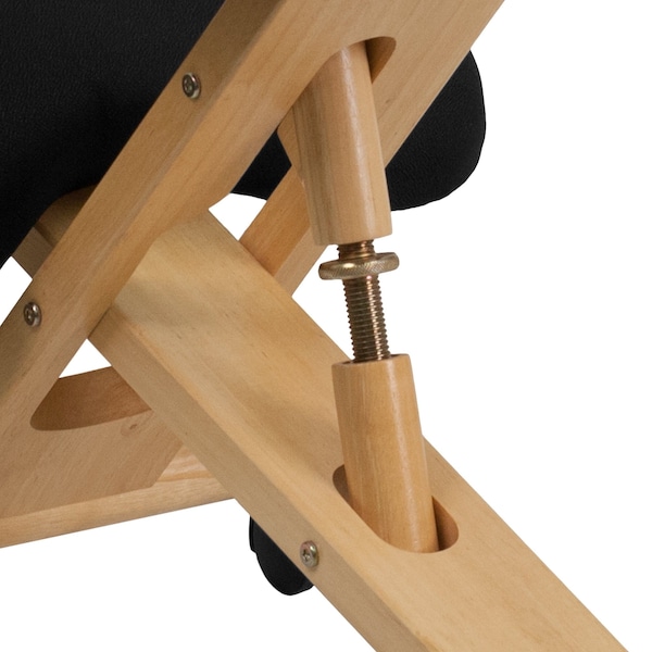 Flash Furniture Mobile Wood Kneeler Chair, Black - WL-SB-210-GG
