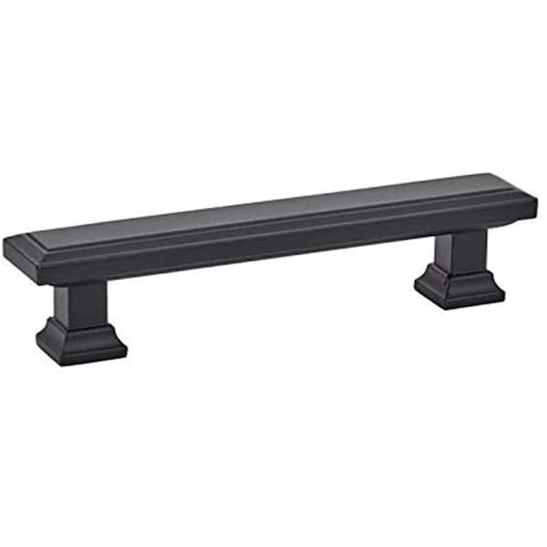 Patioplus 4 in. Center to Center Geometric Cabinet Pull, Flat Black - PA2030508