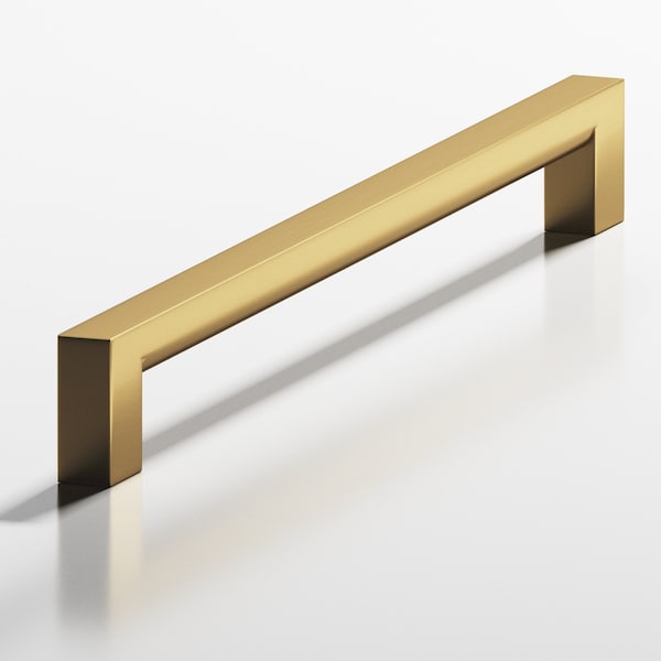Colonial Bronze 745 Series 6in Center to Center Cabinet Pull Satin Brass Finish - 74564