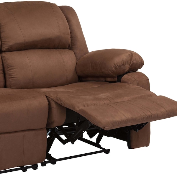Flash Furniture Harmony Brown Microfiber Recliner Loveseat - BT-70597-LS-BN-MIC-GG