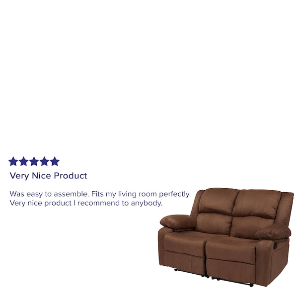 Flash Furniture Harmony Brown Microfiber Recliner Loveseat - BT-70597-LS-BN-MIC-GG