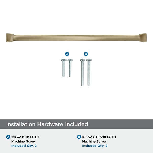 Amerock Revitalize 12-5/8 inch 320mm Center-to-Center Golden Champagne Cabinet Pull - BP55355BBZ
