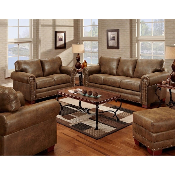 American Furniture Classics Buckskin Sofa, Brown - 8503-20