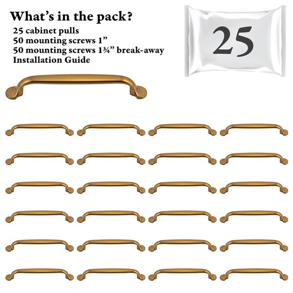 Designperfect 5 1/16'' Center-to-Center Handle Pull, 25PK - DPA25S714CBZ