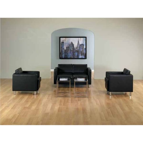 Ave 6 Loveseat, 30-1/2" x 29-1/2", Upholstery Color: Black - PAC52-V18