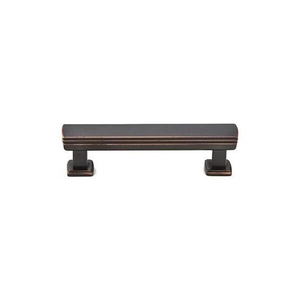 Patioplus 4 in. Art Deco Cabinet Pull, Oil Rubbed Bronze - PA2054350