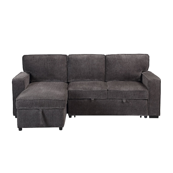 Global Furniture Usa Transitional Fabric U0203 Dark Grey Pull Out Sofa Bed - 5043