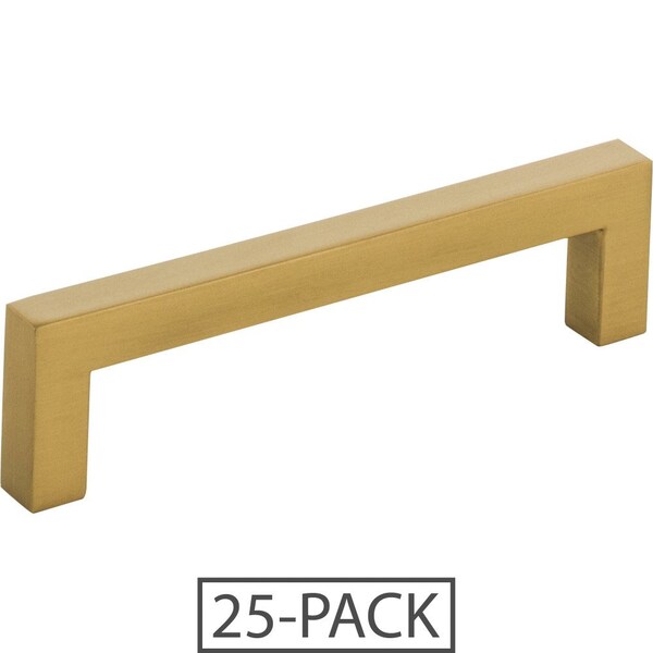 Elements By Hardware Resources 25-Pack of the 96 mm Center-to-Center Satin Bronze Square Stanton Cabinet Bar Pull - 625-96SBZ-25
