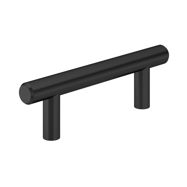 Richelieu Roosevelt Collection 3-inch Matte Black Modern Cabinet Bar Pull - BP20576900