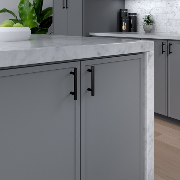 Richelieu Roosevelt Collection 3-inch Matte Black Modern Cabinet Bar Pull - BP20576900